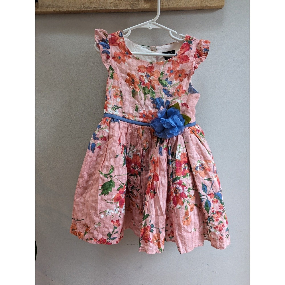 Girls Beautiful Zunie Nordstrom sun dress size 5 floral wedding